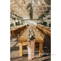 Piernas plegables portátiles Muestra gratuita Venta caliente Long Wooden Board Banquete de boda al aire libre Mesa plegable